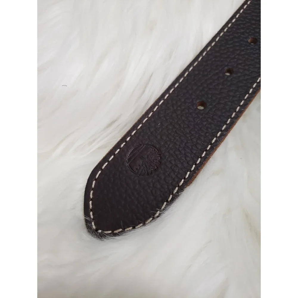 NEW Men's Timberland 38-40 Leather Belt Size‎ Large Solid Full Grain Leather